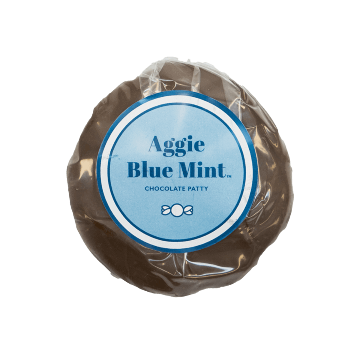 Aggie Blue Mint Chocolate Patty.